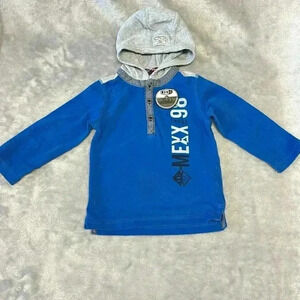 Mexx -  long sleeve pullover hooded t-shirt. Size 12-18 months